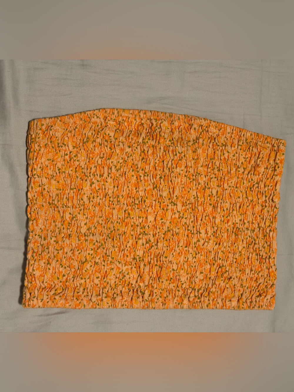 Ralph Lauren Orange Floral Cropped Tube Top